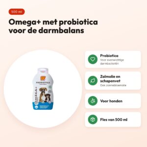 BF Petfood Omega+ Probiotic 500 ml – darmbalans voor honden – voordelen