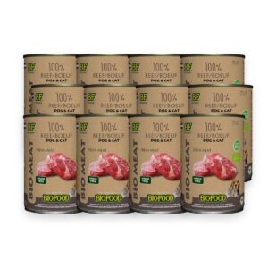 BF Petfood Organic hondenvoer rundmenu 12 x 400 g – biologisch blik