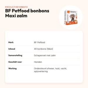 BF Petfood schapenvet bonbons Maxi zalm 40 stuks – voor honden – productinformatie