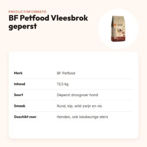 BF Petfood Vleesbrok geperst hondenvoer 13,5 kg – koudgeperst – productinformatie