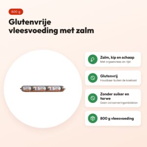 BF Petfood vleesvoeding zalm 800 g – glutenvrij – voordelen