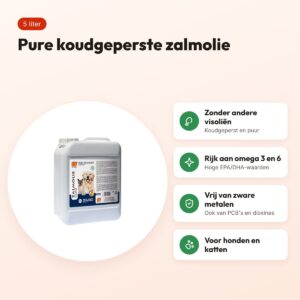 BF Petfood zalmolie 5 liter – koudgeperst, voor honden en katten – voordelen