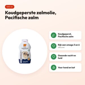 BF Petfood zalmolie 500 ml – koudgeperst, voor hond en kat – voordelen