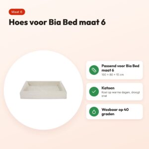 Bia Bed cotton hoes zand maat 6 (Bia-6) 100 x 80 x 15 cm – katoen – voordelen