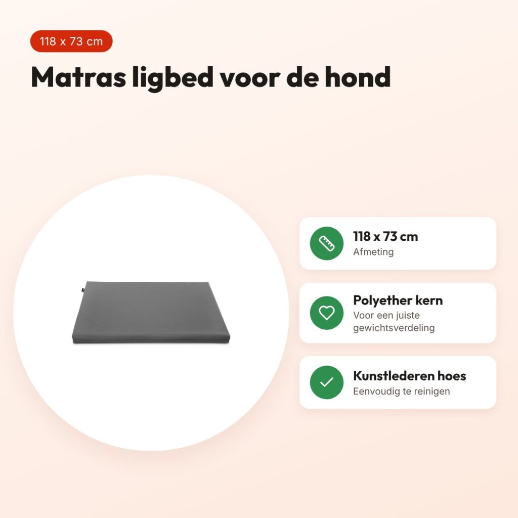 Bia Bed matras ligbed grijs 118 x 73 cm – polyether kern – voordelen
