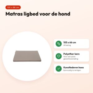 Bia Bed matras ligbed taupe 105 x 66 cm – polyether kern – voordelen