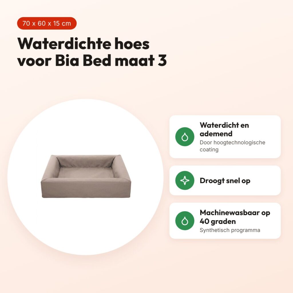 Bia Bed outdoor hoes voor hondenmand taupe Bia-3 70 x 60 x 15 cm – voordelen