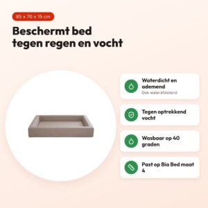 Bia Bed outdoor hoes voor hondenmand taupe Bia-4 85 x 70 x 15 cm – voordelen