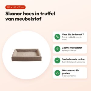 Bia Bed Skanor hoes hondenmand truffel 120 x 100 x 15 cm – maat 7 – voordelen