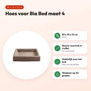 Bia Bed Skanor hoes hondenmand truffel 85 x 70 x 15 cm – maat 4 – voordelen