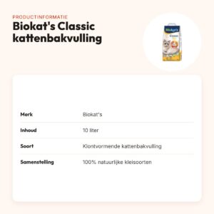 Biokat's Classic kattenbakvulling klontvormend 10 liter – productinformatie