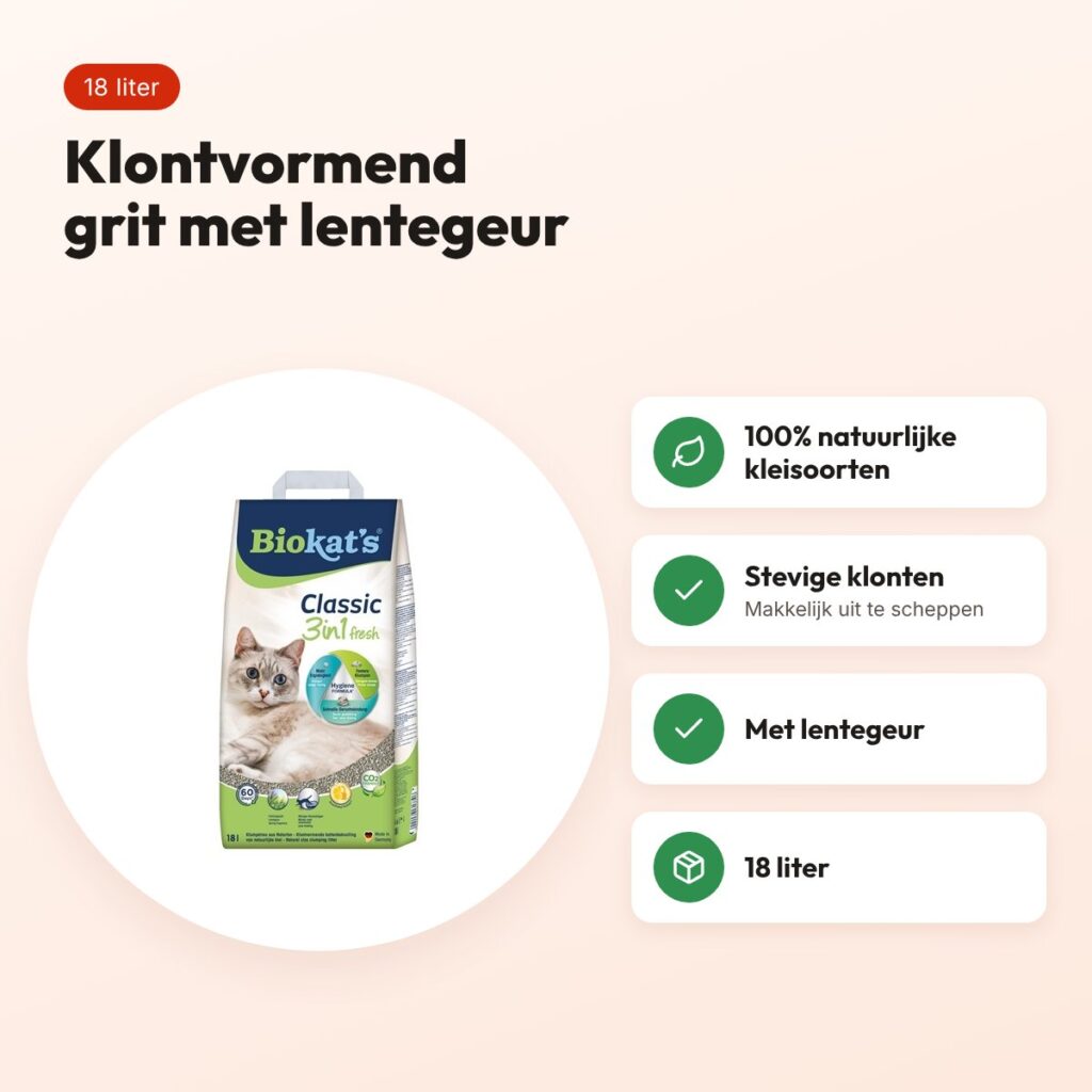 Biokat's Fresh kattenbakvulling klontvormend lentegeur 18 liter – voordelen