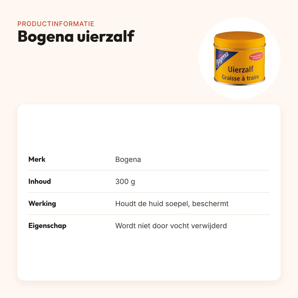 Bogena uierzalf 300 g – beschermt de huid tegen weersinvloeden – productinformatie