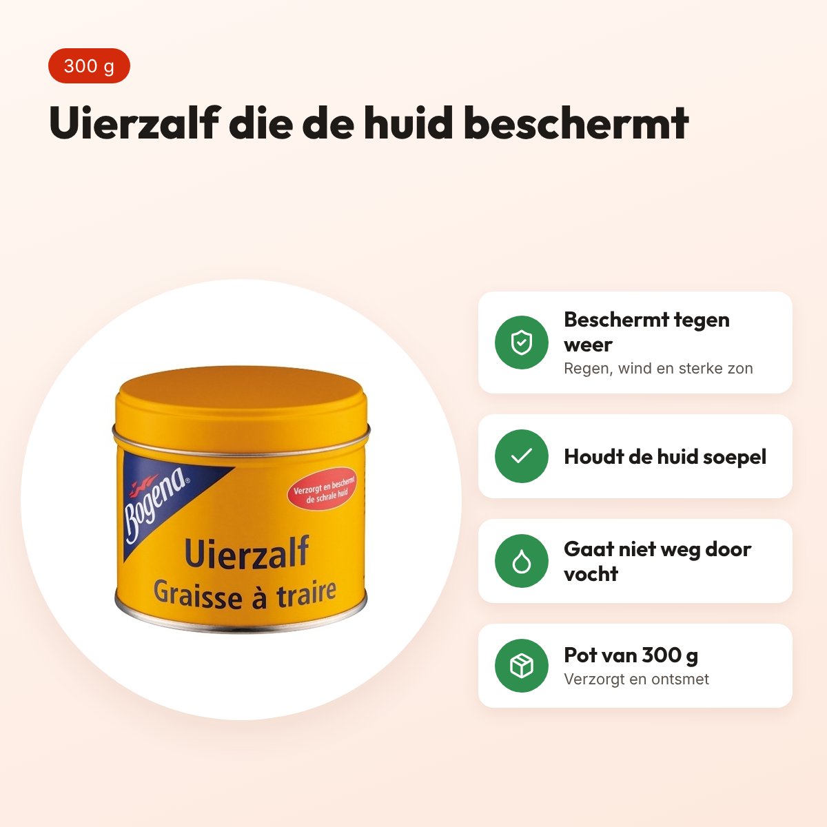 Bogena uierzalf 300 g – beschermt de huid tegen weersinvloeden – voordelen