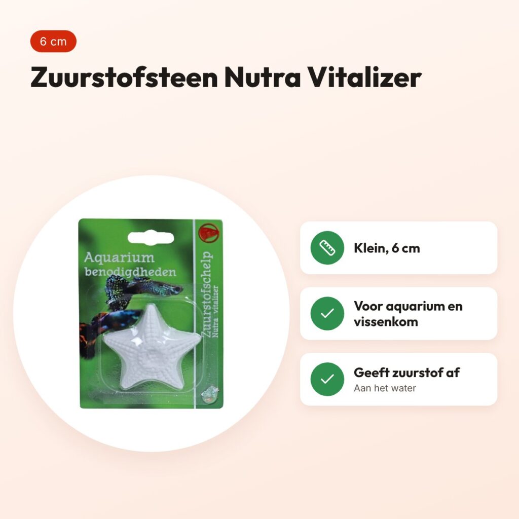 Boon zuurstofsteen aquarium klein 6 cm – Nutra Vitalizer – voordelen