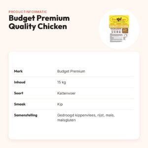 Budget Premium kattenvoer Quality Chicken 15 kg – kip – productinformatie