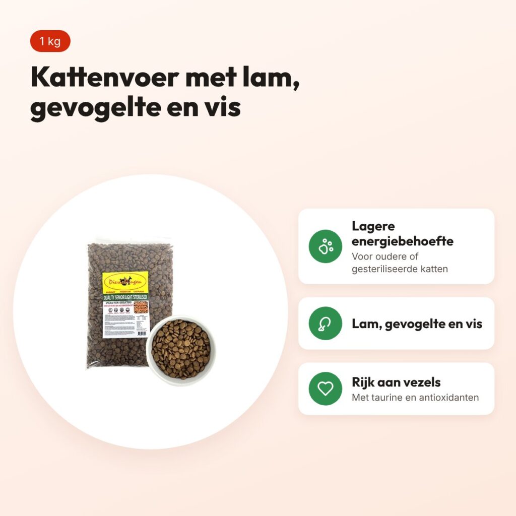 Budget Premium kattenvoer Quality Senior 1 kg – lam, gevogelte en vis – voordelen