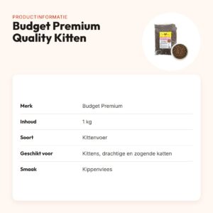 Budget Premium kittenvoer Quality Kitten 1 kg – kippenvlees – productinformatie
