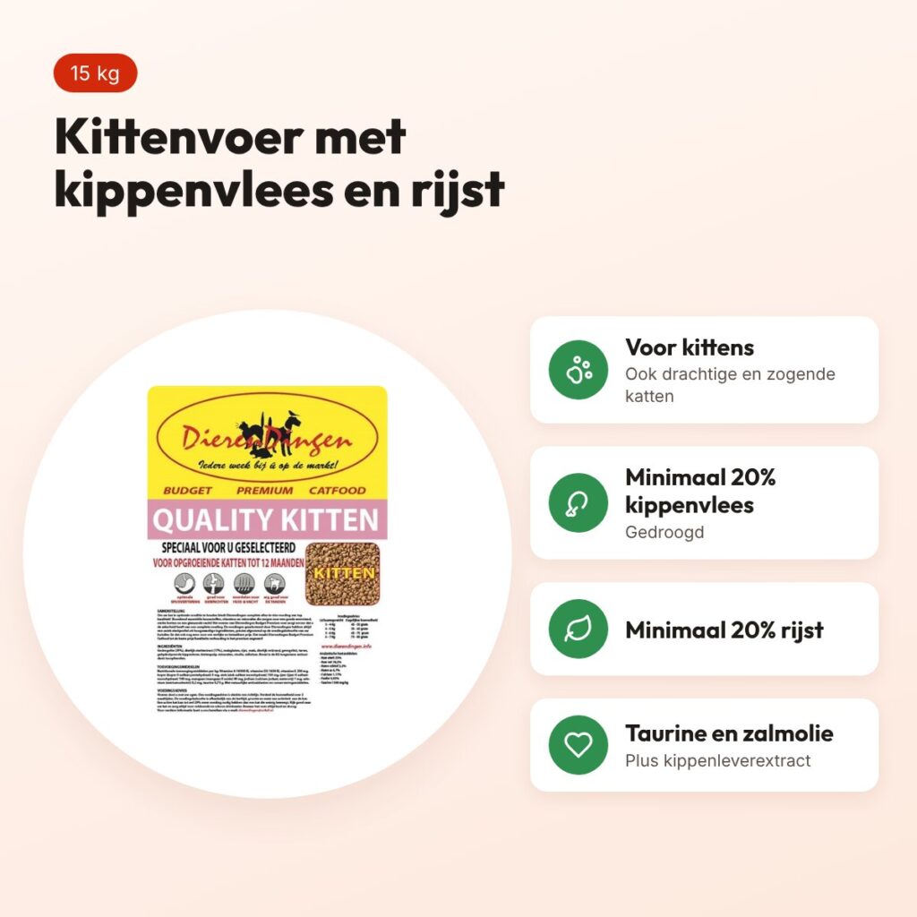 Budget Premium kittenvoer Quality Kitten 15 kg – kippenvlees – voordelen