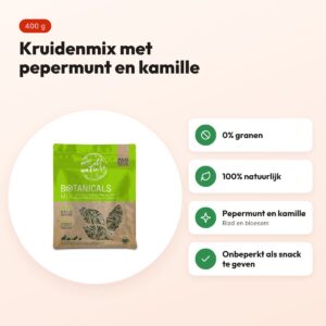 Bunny Nature Botanicals Maxi Mix pepermuntblad en kamillebloesem 400 g – voordelen
