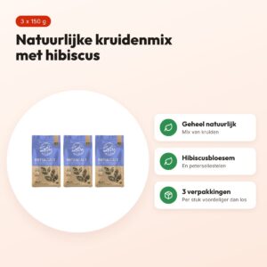 Bunny Nature Botanicals Midi Mix hibiscusbloesem 150 g – multipack 3 stuks – voordelen