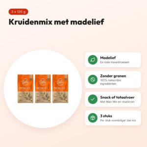 Bunny Nature Botanicals Midi Mix madelief 120 g – multipack 3 stuks – voordelen