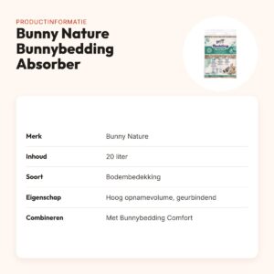 Bunny Nature Bunnybedding Absorber 20 liter – geurbindende bodembedekking – productinformatie