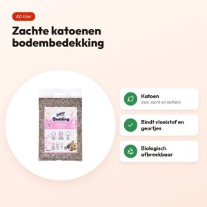 Bunny Nature Bunnybedding Cotton 40 liter – bodembedekking van katoen – voordelen