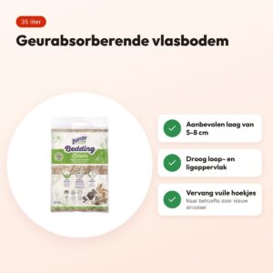Bunny Nature Bunnybedding Linum 35 liter – geurabsorberende vlasbodem – voordelen