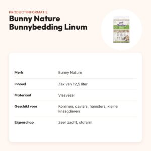 Bunny Nature Bunnybedding Linum vlasvezel 12,5 liter – bodembedekking – productinformatie