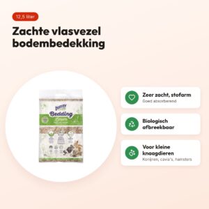 Bunny Nature Bunnybedding Linum vlasvezel 12,5 liter – bodembedekking – voordelen