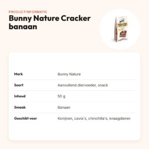 Bunny Nature Crunchy Cracker banaan 50 g – krokante snack – productinformatie
