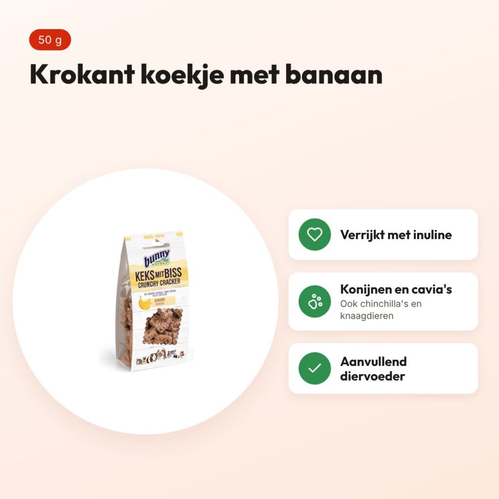 Bunny Nature Crunchy Cracker banaan 50 g – krokante snack – voordelen