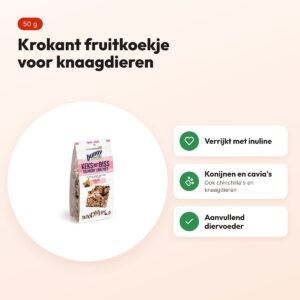 Bunny Nature Crunchy Cracker fruit 50 g – krokante snack voor knaagdieren – voordelen