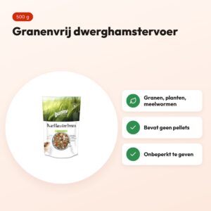 Bunny Nature Dwerghamsterdroom Expert 500 g – granenvrij – voordelen