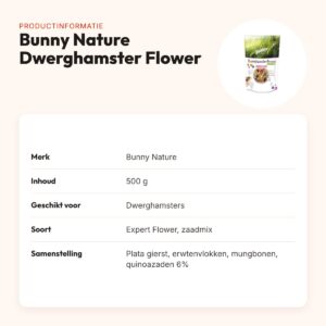 Bunny Nature Dwerghamsterdroom Expert Flower 500 g – productinformatie