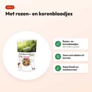 Bunny Nature Dwerghamsterdroom Expert Flower 500 g – voordelen