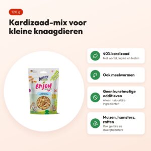 Bunny Nature Enjoynature kardizaad mix 120 g – kleine knaagdieren – voordelen