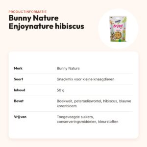 Bunny Nature Enjoynature mix met hibiscusbloesems 50 g – kleine knaagdieren – productinformatie
