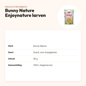 Bunny Nature Enjoynature vliegenlarven 40 g – eiwitrijke snack – productinformatie