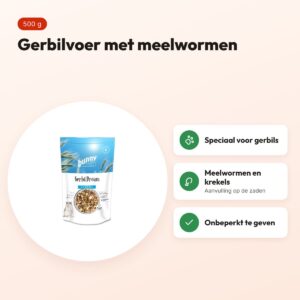 Bunny Nature Gerbildroom Expert 500 g – gerbilvoer met meelwormen – voordelen