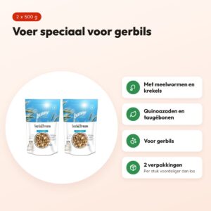 Bunny Nature Gerbildroom Expert gerbilvoer 500 g – multipack 2 stuks – voordelen
