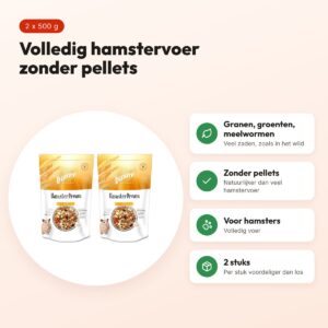 Bunny Nature hamstervoer Hamsterdroom Expert 500 g – multipack 2 stuks – voordelen