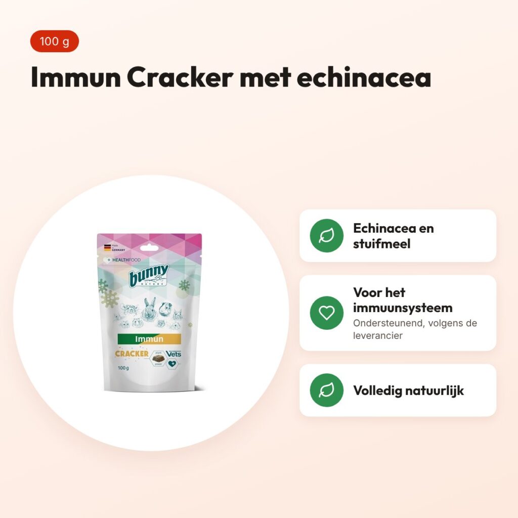 Bunny Nature Immun Cracker 100 g – met echinacea en stuifmeel – voordelen
