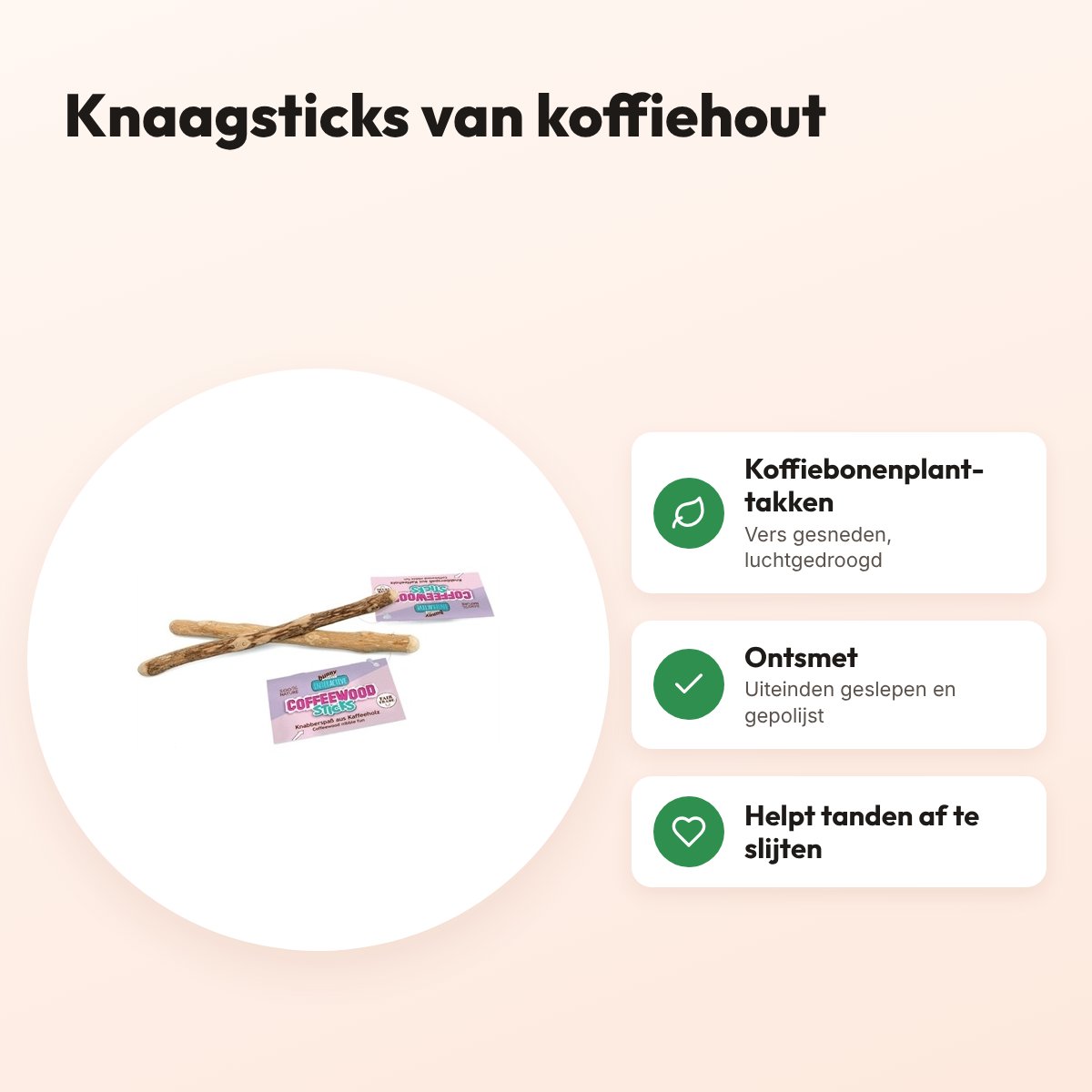 Bunny Nature koffiehout sticks – knaagsnack voor konijnen en knaagdieren – voordelen