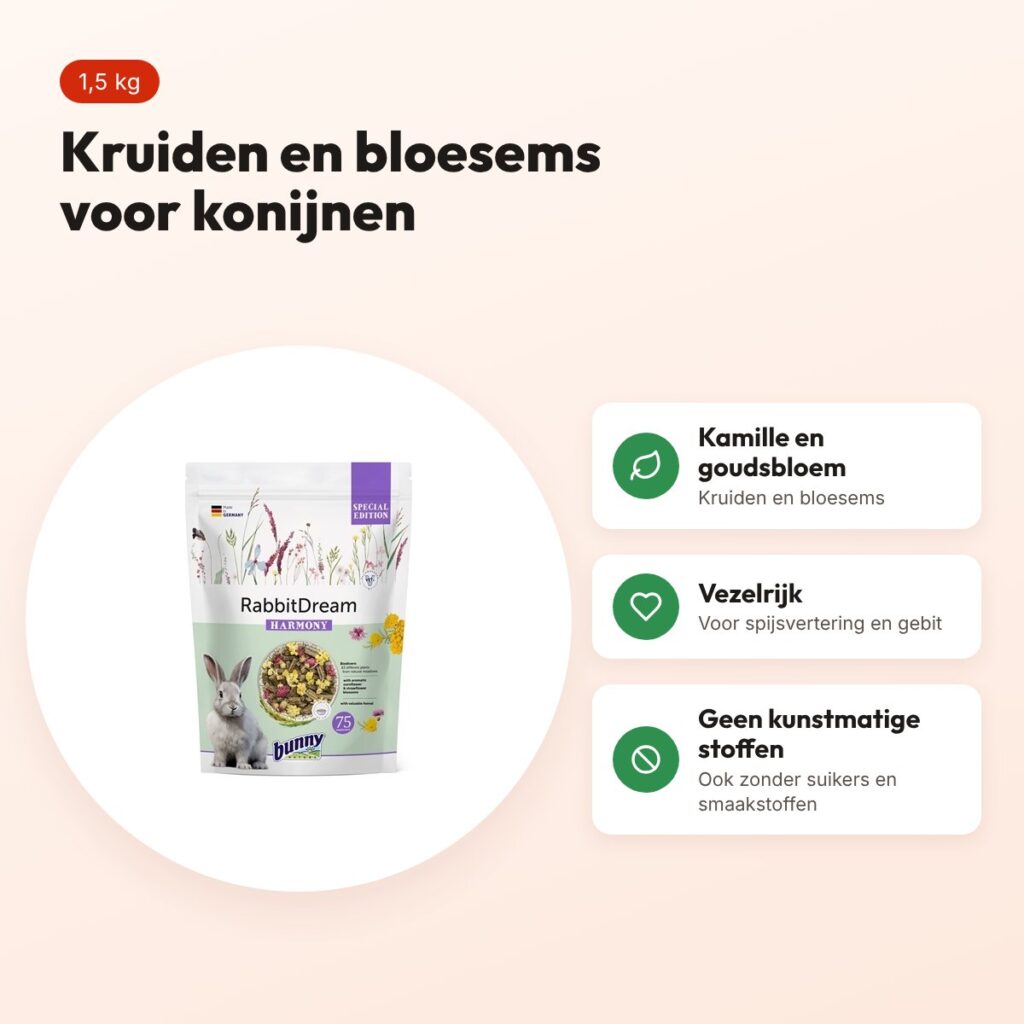 Bunny Nature Konijnendroom Special Edition Harmony 1,5 kg – voordelen