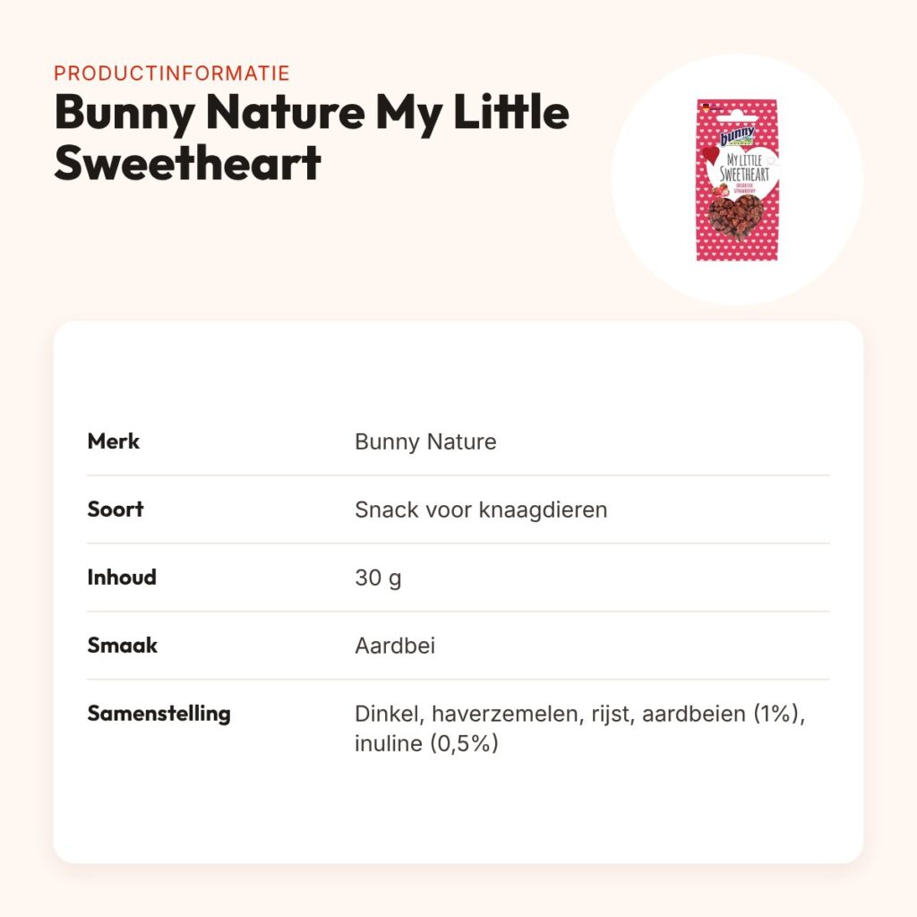 Bunny Nature My Little Sweetheart aardbei 30 g – knapperige snack – productinformatie