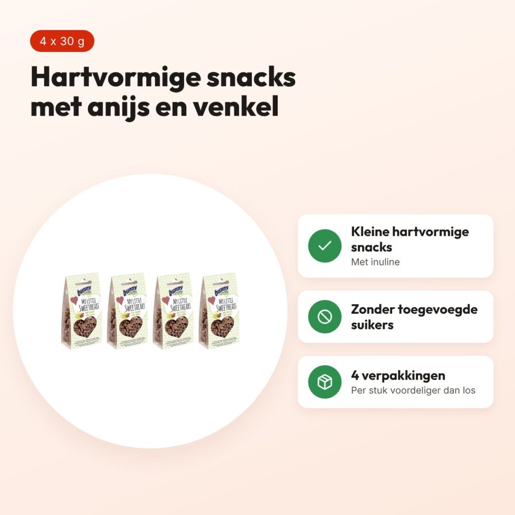 Bunny Nature My Little Sweetheart anijs en venkel 30 g – multipack 4 stuks – voordelen