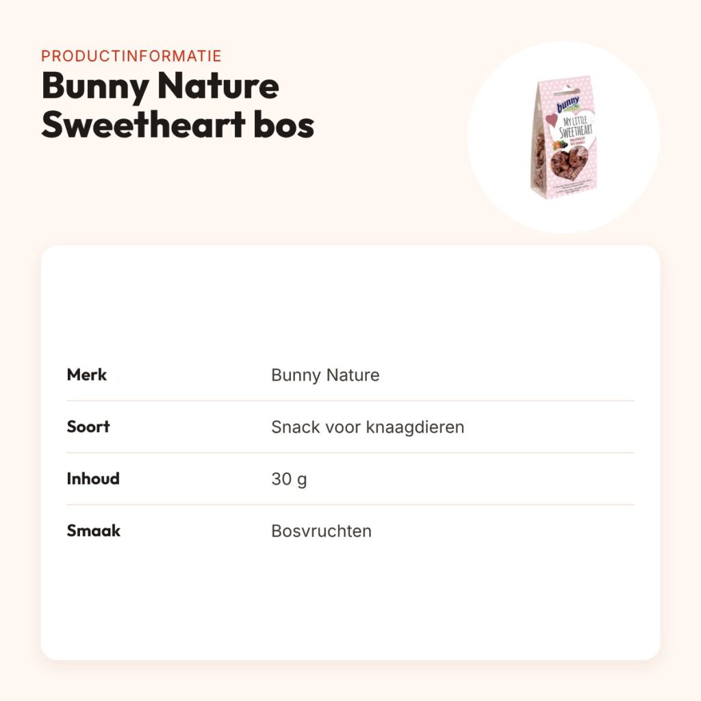 Bunny Nature My Little Sweetheart bosvruchten 30 g – snack – productinformatie