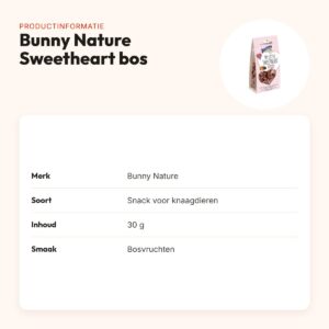 Bunny Nature My Little Sweetheart bosvruchten 30 g – snack – productinformatie